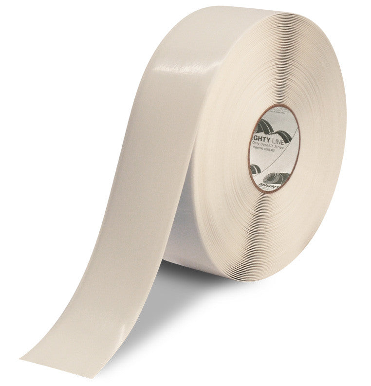 Mighty Line White Repeating Message Floor Tape