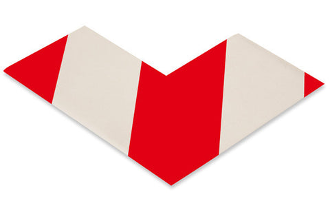 3" White/Red Floor Marking Angles - Pack of 25