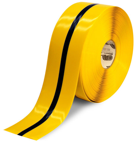 4" Yellow Tape with Black Center Line