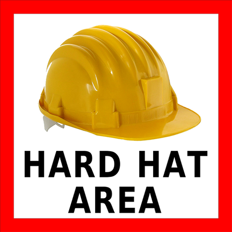 Hard Hat Area Floor Sign