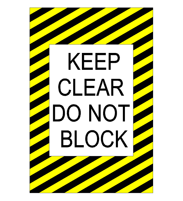 16" Keep Clear Bilingual Caution Sign