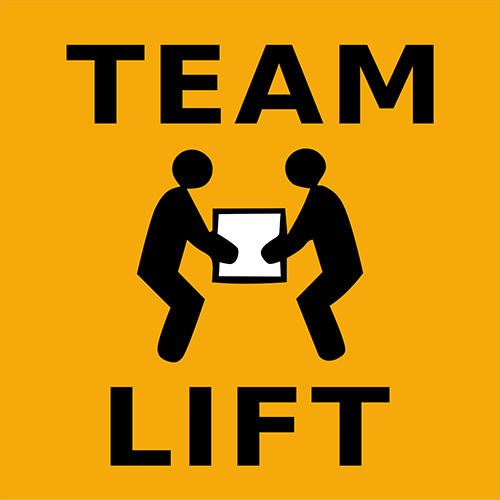Tim Lift Sticker Team Lift Floor Sign – Industrial Floor Tape