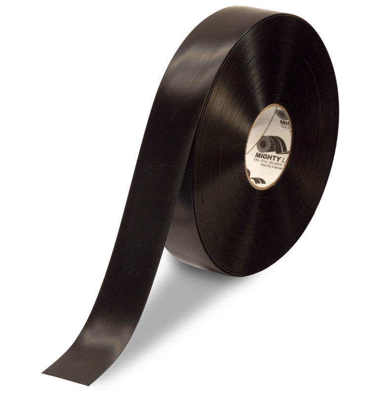 CUSTOMIZED - 2" BLACK Solid Color Repeating Message Tape - 100'  Roll