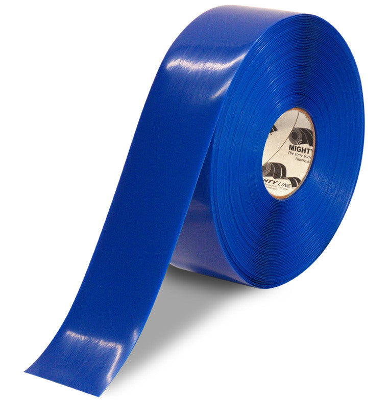 CUSTOMIZED - 3" BLUE Solid Color Repeating Message Tape - 100'  Roll