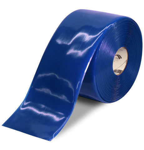 CUSTOMIZED - 6" BLUE Solid Color Repeating Message Tape - 100'  Roll