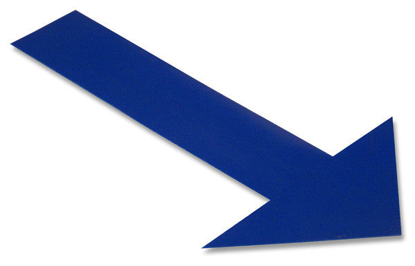 Blue Safety Floor Arrows - Mighty Line
