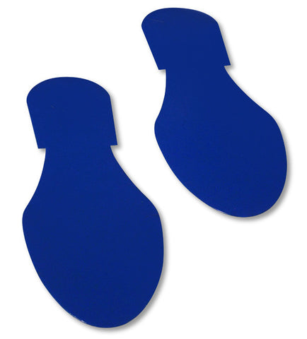 Blue Mighty Line Floor Tape Footprints - Pack of 50