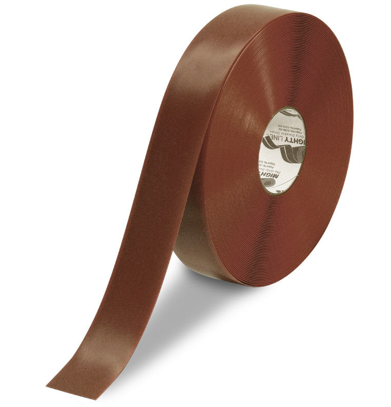 CUSTOMIZED - 2" BROWN Solid Color Repeating Message Tape - 100'  Roll