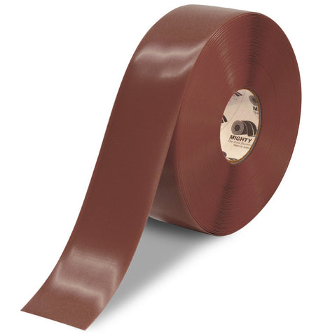 CUSTOMIZED - 3" BROWN Solid Color Repeating Message Tape - 100'  Roll