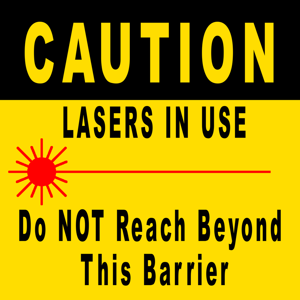 Caution Lasers In Use Floor Sign