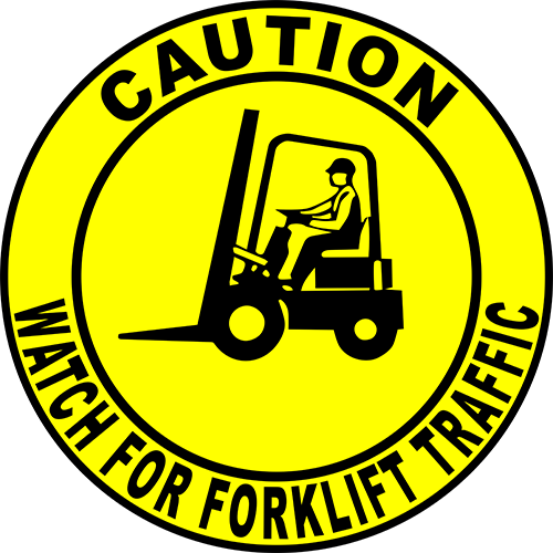 Caution Watch For Forklift Traffic Floor Sign – Industrial Floor Tape