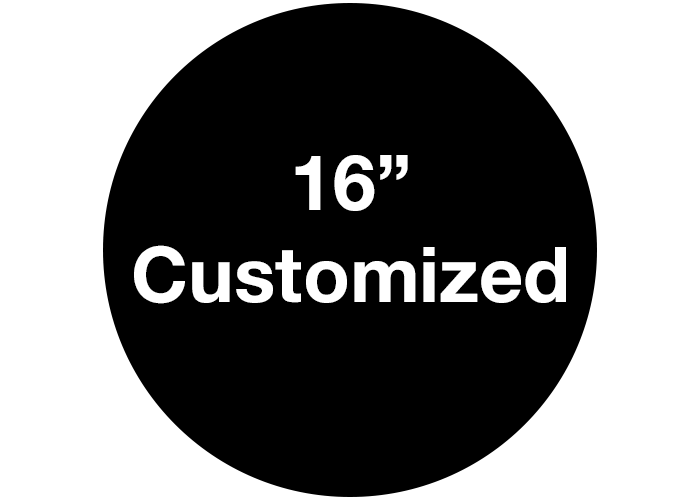 16" Custom Black Safety Floor Sign, Circle