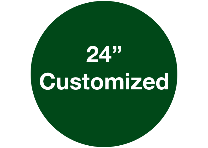 24" Green Custom Warehouse Floor Sign, Circle