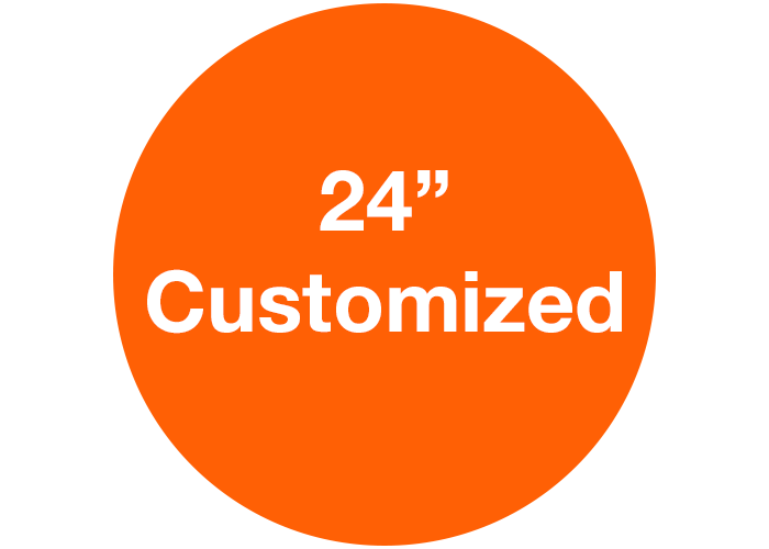 24" Orange Circle Custom Floor Markings
