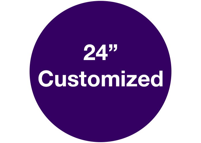 24" Mighty Line Purple Custom Floor Signs, Circle