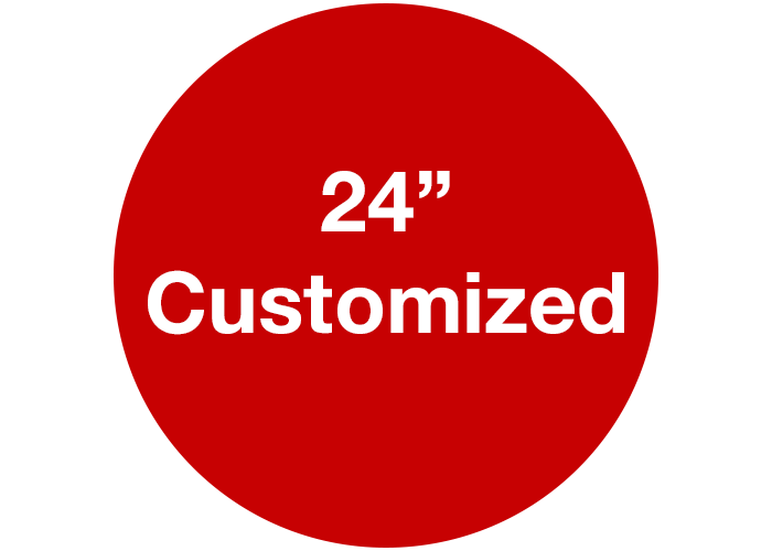 24" Customizable Red Safety Floor Sign, Circle