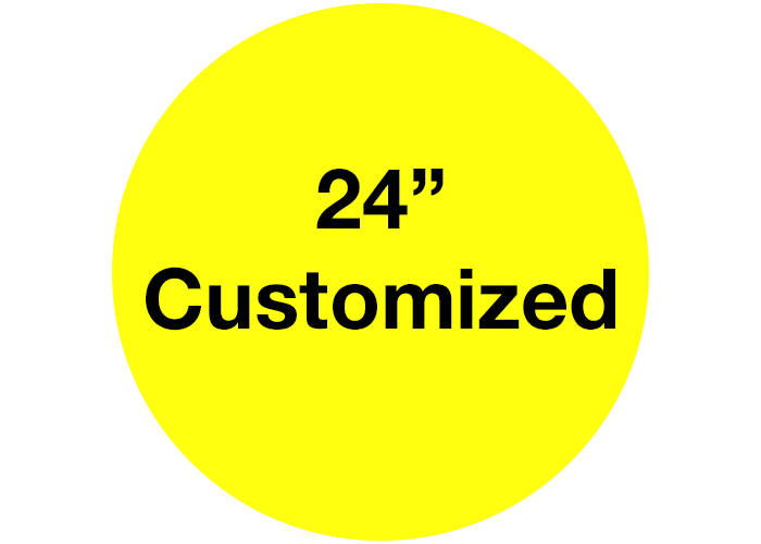 24" Custom Circle Floor Marking Sign, Yellow