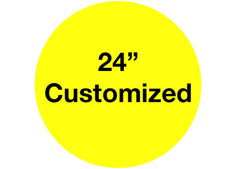 CUSTOMIZED - 24" Wide Yellow Circle - Set of 2