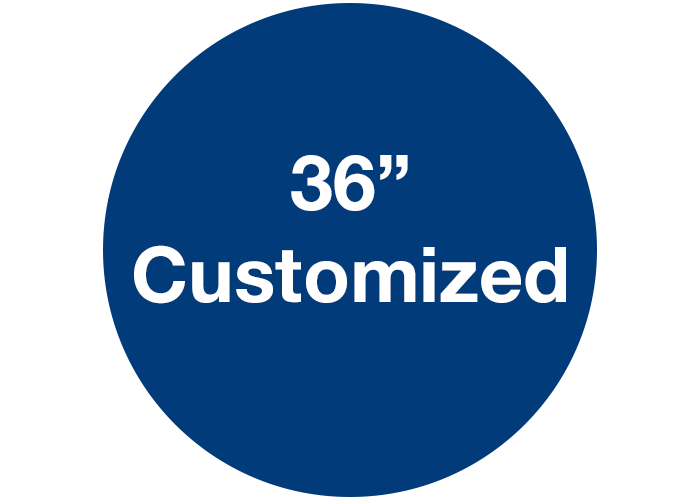 36" Customizable Blue Walk On Floor Sign, Circle