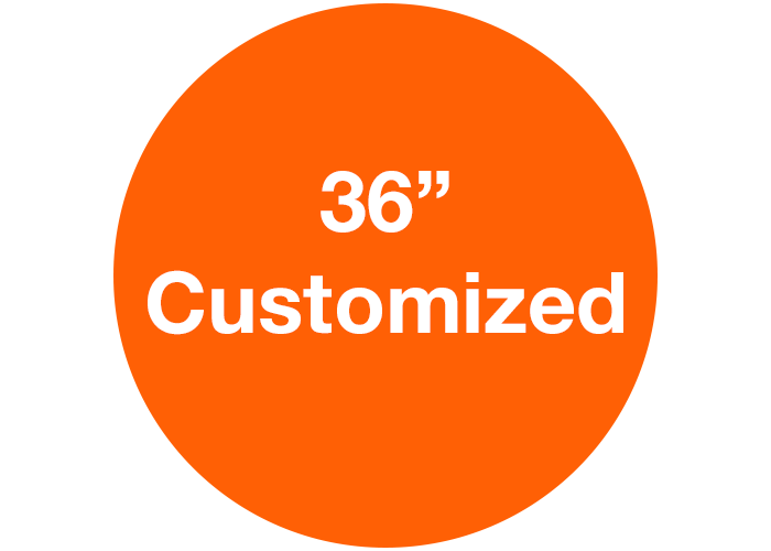 36" Orange Circle Custom Safety Floor Stickers