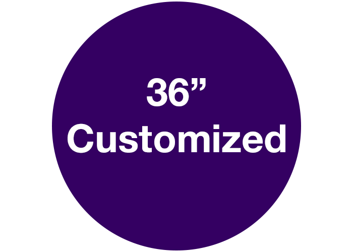 36" Purple Circle Custom Floor Signs, Circle