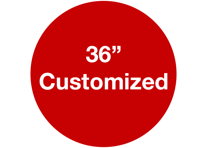 36" Red Custom Safety Floor Signs, Circle