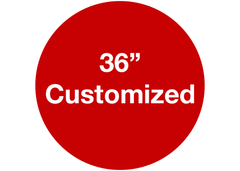 CUSTOMIZED - 36" Wide Red Circle - Set of 1