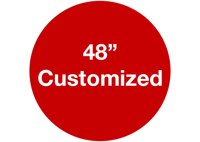 48" Red Custom Walk On Floor Sign, Circle
