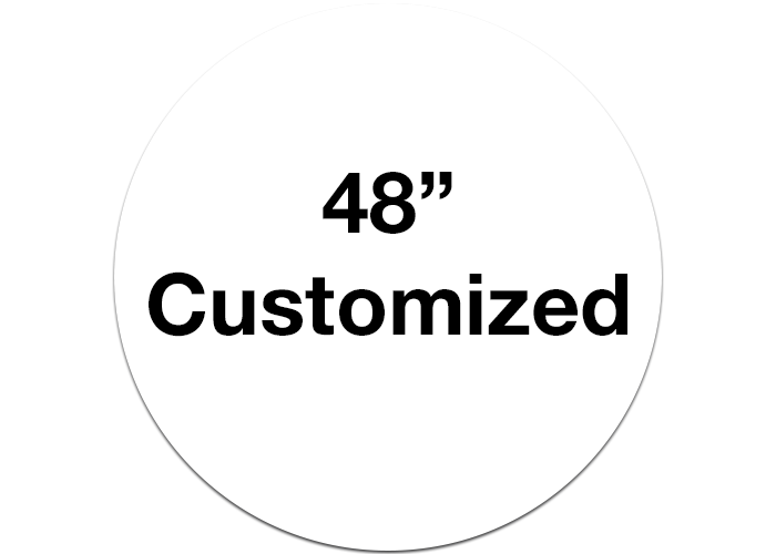 48" White Customizable Floor Marking Signs, Circle