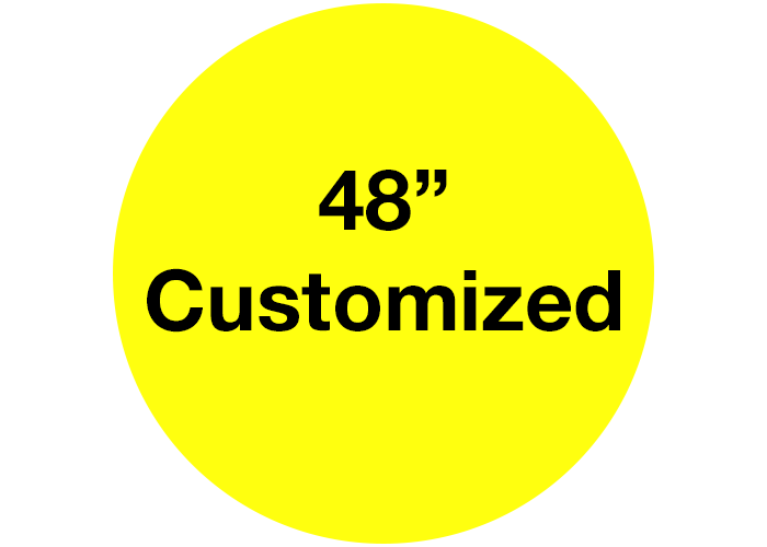 48" Customizable Yellow Safety Floor Stickers