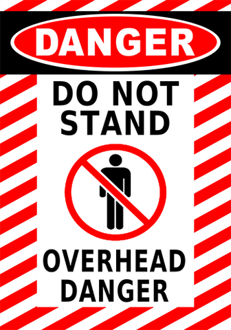 Danger Do Not Stand Floor Sign