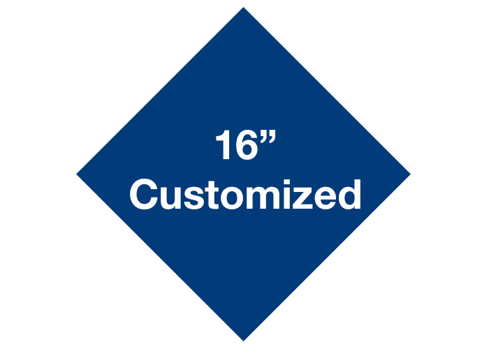 16" Blue Diamond Custom Safety Floor Signs