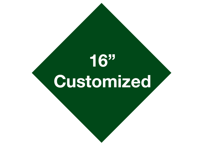 16" Green Diamond Custom Floor Tape Markings