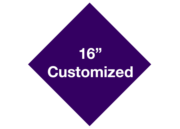 16" Purple Diamond Custom Floor Tape Signs