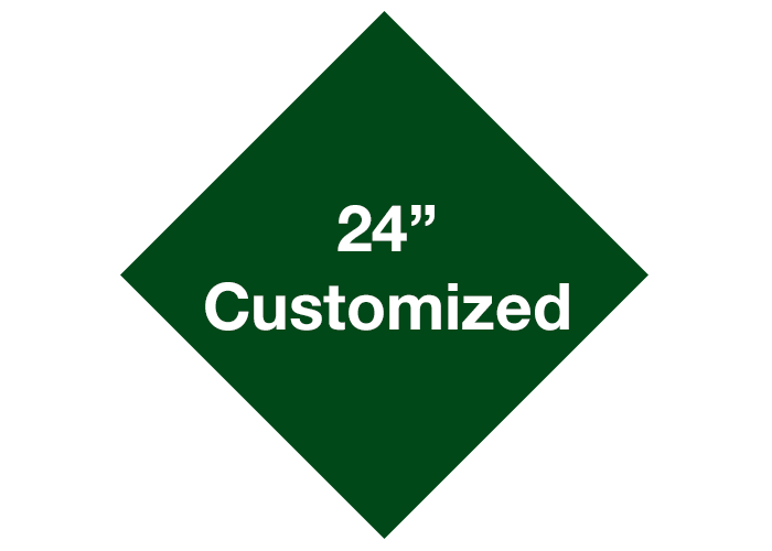 24" Green Diamond Custom Floor Tape Markings