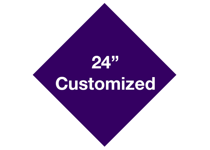 Purple 24" Diamond Custom Floor Tape Signs