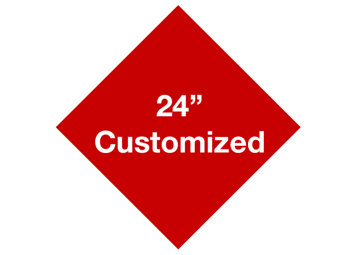 24" Red Diamond Custom Safety Floor Signs