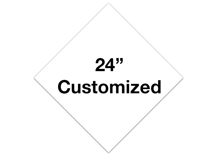 White 24" Diamond Custom Floor Tape Markings