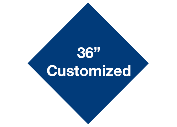 36" Blue Diamond Custom Safety Floor Signs