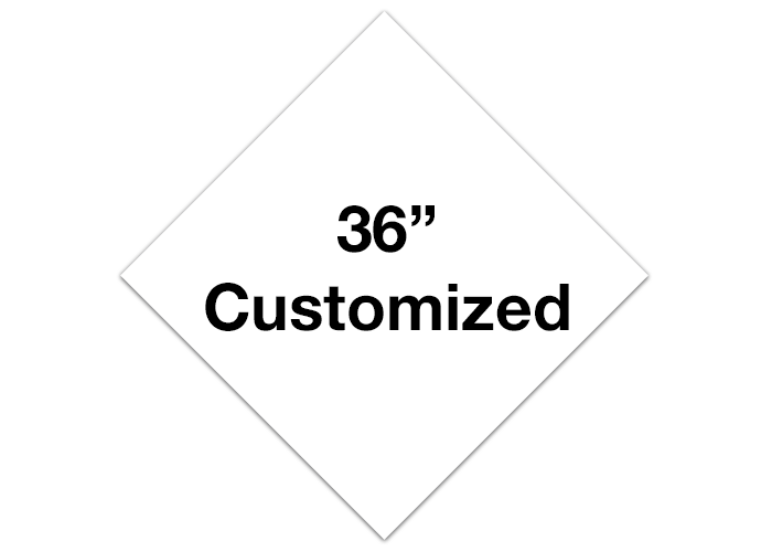 36" White Diamond Custom Floor Tape Markings