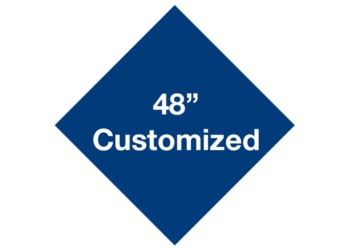 Blue 48" Diamond Custom Safety Floor Signs