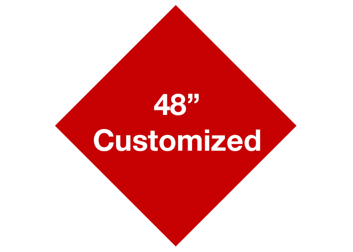 Red 48" Diamond Custom Safety Floor Signs
