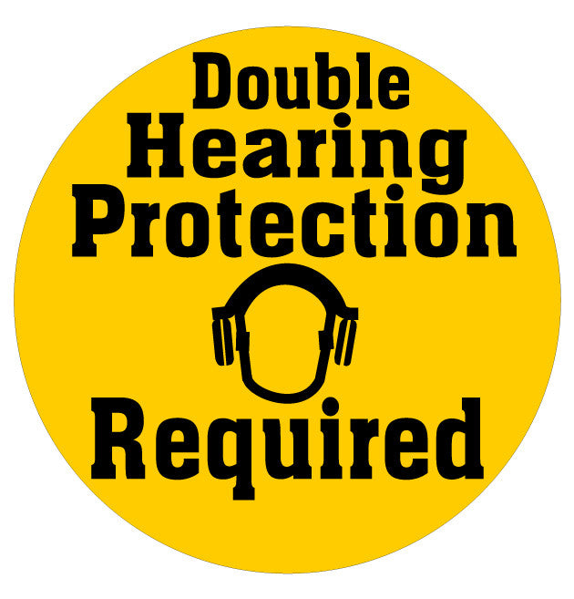 24" Double Hearing Protection Floor Sign