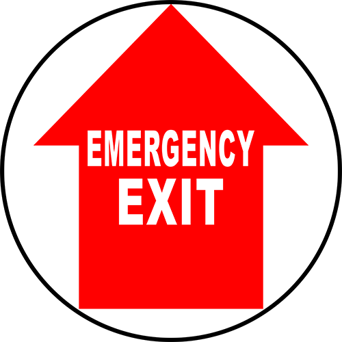 Emergency Exit Floor Sign