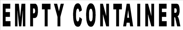 Empty Containers Sign Empty Container Floor Sign – Industrial Floor Tape