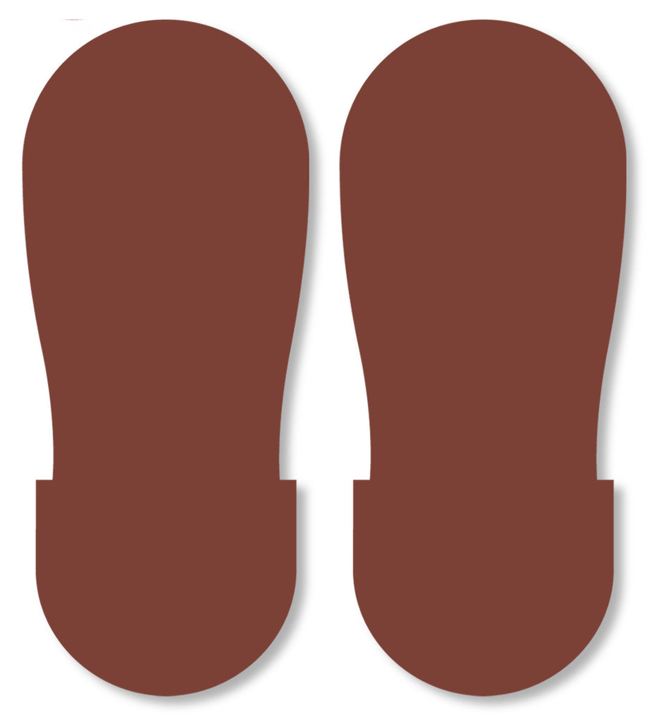 Mighty Line Brown Footprint Floor Markings