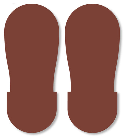 Mighty Line Brown Footprint Floor Markings - Big Feet