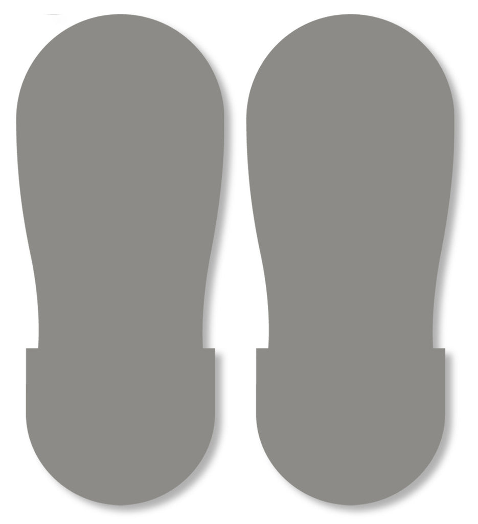 Mighty Line Gray Safety Footprint Floor Decals