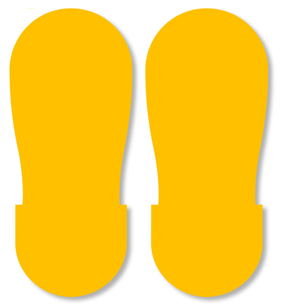 Mighty Line Yellow Footprint Safety Decals