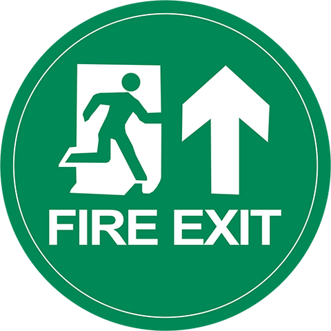 Fire Exit Floor Sign